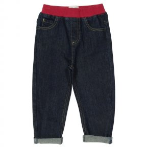 TB0321 These have got to be the comfiest jeans ever. With a soft rib elasticated waistband in contrast cherry red and tuned up cuffs they really are the business. To give these jeans a soft and lived in look we have washed them in natural enzymes that com