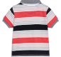 Mayoral boys  navy blue and coral striped cotton polo shirt with dog motif