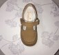 Andanines boys leather tan velcro buckle shoes