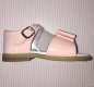Andanines pale pink patent leather bow sandal
