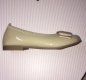 Andanines girls camel patent leather bow slip-on shoe