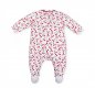 Tutto Piccolo  cherry patterned cotton babygrow,bow detail, front popper fastenings ss19 6092