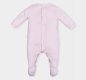 Tutto Piccolo Baby girls pink babygrow, frill detail, white bows on feet, fastens down the back  ss19 6181 