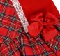 Pretty Originals red tartan dress with lace & bow details MC07218