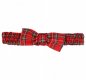 Pretty Originals red tartan dress, pants & headband set with lace  & bow details MT00955
