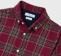 Mayoral mini boys red checked shirt, collar, button fastening, navy, yellow, white 4147 AW20