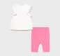 Mayoral Baby girls pink legging, white, floral top set 1707