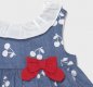Mayoral Newborn girls sleeveless denim blue dress, matching pants 1807
