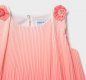 Mayoral Baby girl coral pleated dress, sleeveless, back button fastening. 1986
