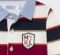 Mayoral baby boys collared striped polo top, button fastening, blue, burgundy, navy, white 2140