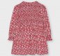 Mayoral mini girls long sleeved red dress, flower pattern, elasticated top 4922