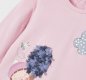 Mayoral baby girls pink top & navy leggings set, print design to top, popper fastening to back of top 2729