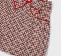 Mayoral mini girls skort & top set, long sleeved white top, button fastening, print design, an adjustable, elasticated waist skort, bow detail 40-4 4906